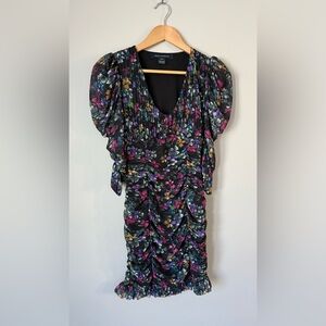 French Connection Black Floral Dress